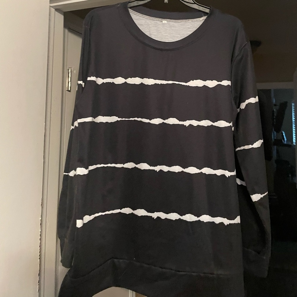 Black and white stripped sweater /pull over